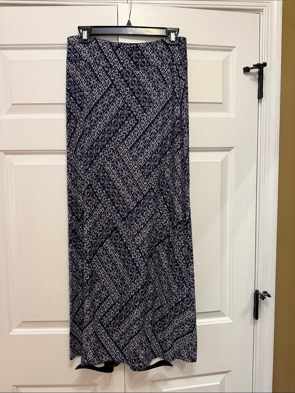 Westport Navy and White Patterned Maxi Skirt